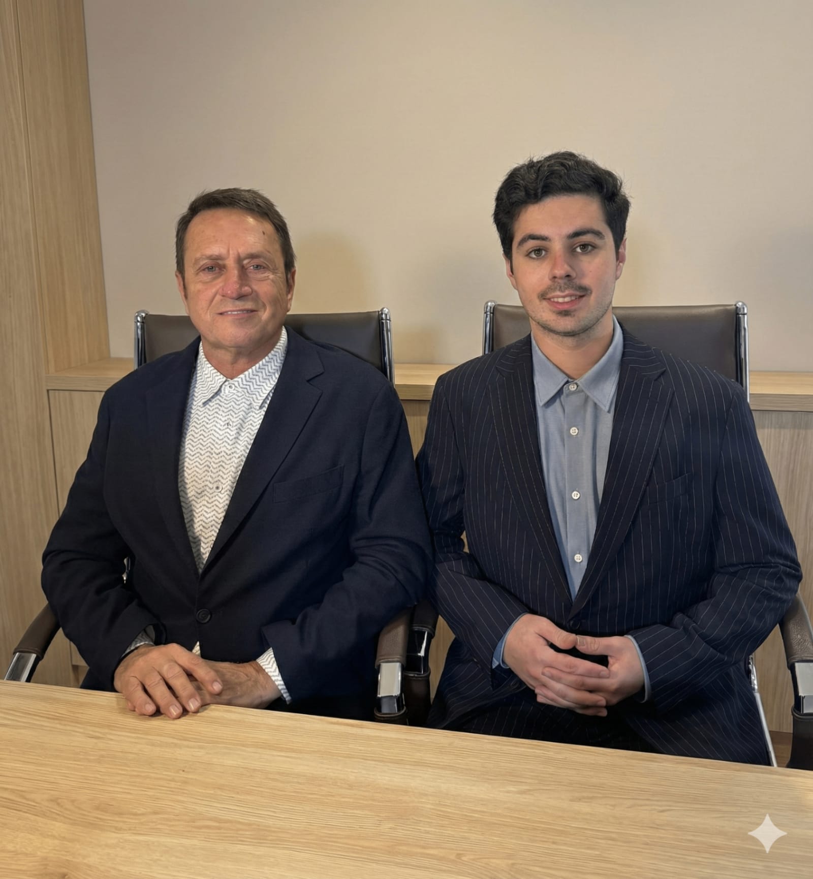 Juan Bertomeu, abogado ICALI 4643, and Daniel Bertomeu, tax advisor, at the Expat Abogados office